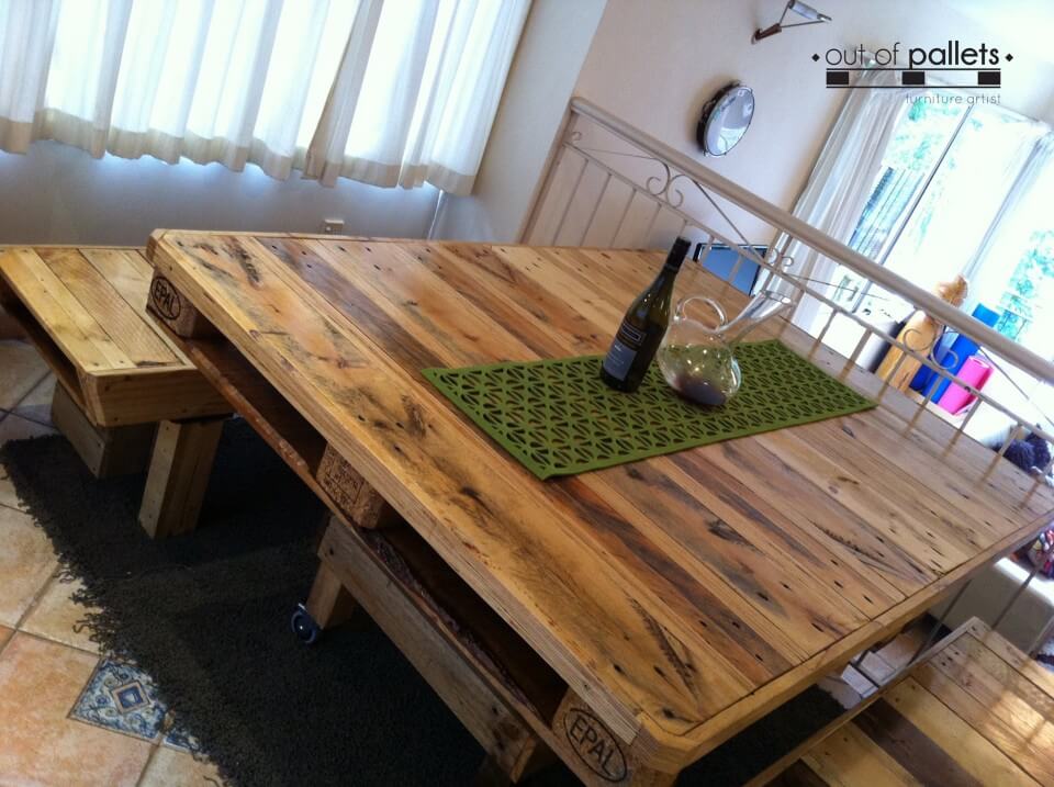 pallet wood dining room